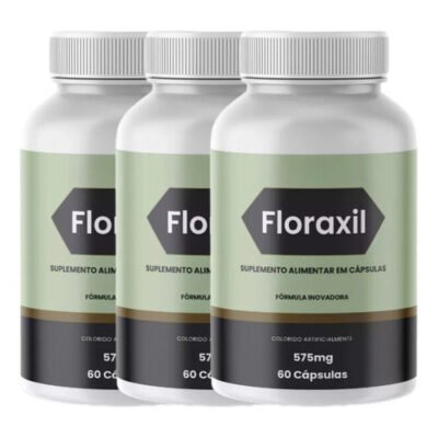 3 Floraxil 180 Cápsulas - Acelera O Metabolismo 100% Natural